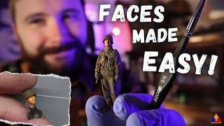 The EASIEST Way to Paint Realistic Scale Model Figure Faces [upl. by Eynttirb]