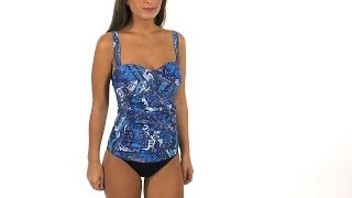 Ceeb Blue Hawaii Ruched Tankini Top  SwimOutletcom [upl. by Priscella]