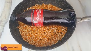 Patlamış mısırı böyle denedinizmiPopcorn nasil yapilirPopcorn and Coca Cola [upl. by Lathe799]