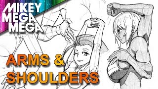 How To Draw ARMS FOR ANIME MANGA FEMALE CHARACTERS with MIKEY MEGA MEGA [upl. by Ahsienom543]