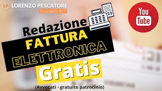 FATTURA ELETTRONICA  Redazione e trasmissione gratuita [upl. by Yeliw604]