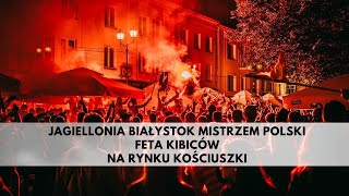 Mistrzowska feta Jagiellonii Białystok Kibice w oczekiwaniu na piłkarzy [upl. by Sauncho101]