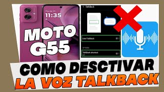 Como Desactivar el TalkBack en Motorola Moto G55 [upl. by Riordan696]