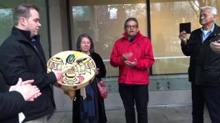 Kwakiutl Song outside Vancouver Court house [upl. by Sinai]