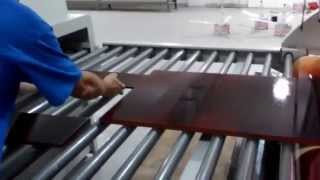 UV Lacquer Spraying Machine of Partex  Cefla Brand Italy [upl. by Ecidna]