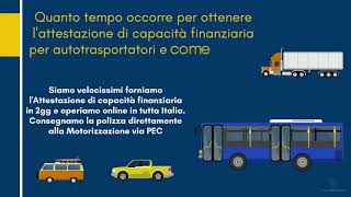 Attestazione di capacità finanziaria per Autotrasportatori [upl. by Buehler]