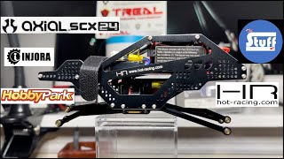 Axial SCX24 Upgrades Hot Racing Chassis Hobbypark Links INJORA Motor  Gearbox ESC Episode 2 [upl. by Yaf]