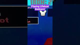 Playing Lifeboat Bedwars minecraft shorts new build command [upl. by Parrott]