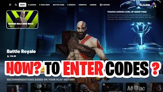 How to put in MAP CODES in Fortnite  How to enter ISLAND CODES Fortnite [upl. by Ramsay]