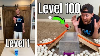 Best Ping Pong Trick Shots From Level 1 to Level 100 [upl. by Kin]