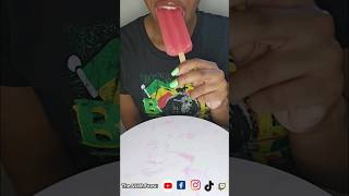 ASMR Outshine Watermelon Fruit Bar Popsicle Eating Sounds  Relaxing Ice Eating food shorts [upl. by Otecina]