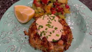 How I make quotCrab Cakesquot from fresh caught grouper gulfofmexico grouper crabcakes [upl. by Anatnas479]