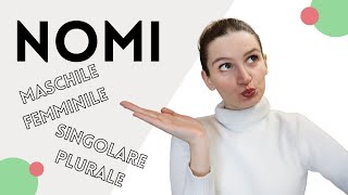 I NOMI maschile femminile singolare plurale  NOMI VARIABILI in italiano with Subs [upl. by Eirahs]