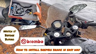 How to install brembo master cylinder brake in easy way on KTM  hydraulic  brembo installation [upl. by Ogawa976]