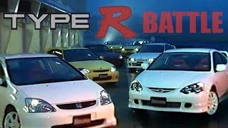 ENG CC Type R Battle  DC2 DC5 EP3 EK9 S2000 Silvia S15 Audi S3 Tsukuba 2002 [upl. by Oicafinob64]