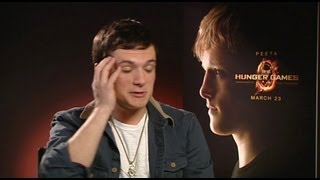 Josh Hutcherson on getting concussed by Jennifer Lawrence [upl. by Siram]