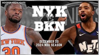 New York Knicks vs Brooklyn Nets Full Game Highlights  Dec 20  2024 NBA Season [upl. by Tranquada]