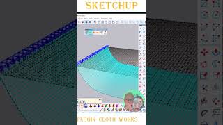 Быстрая симуляция ткани с помощью плагина Cloth Works в SketchUp [upl. by Scarlett497]