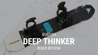 Burton Deep Thinker 2019 Snowboard Rider Review  Tacticscom [upl. by Brenda643]