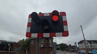 antrim station level crossing co antrim 5824 [upl. by Yanarp]