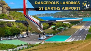 Spotting at St Barths Airport  one of the most dangerous airports for landings [upl. by Yerggoeg688]