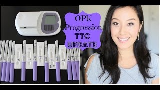 OPK Progression using Clearblue Fertility Monitor [upl. by Ecinwahs32]