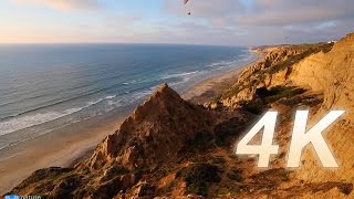 REAL TIME 4K NATURE SCENE  Liquid Mind quotDeep Sleepquot Calming Music SlowTV Video  Torrey Pines Coast [upl. by Anitsuga]