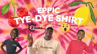 2 Minute Easy Eppic TyeDye Design w RonaldEpps [upl. by Ayat]