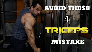 AVOID THESE 4 BIGGEST TRICEP MISTAKES  MAKE THEM GROW [upl. by Hecklau]