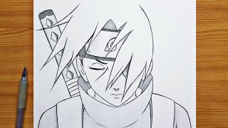 How to draw Itachi Uchiha step by step  Itachi from Naruto Easy  easy tutorial [upl. by Ahsinel]