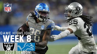 Las Vegas Raiders vs Detroit Lions  2023 Week 8 Game Highlights [upl. by Eniarral]