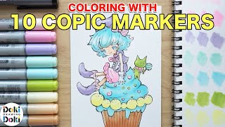 10 Copic Markers  Is it Enough｜Copic quotDebut Setquot [upl. by Neeruan]