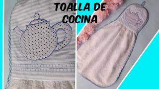 TOALLA DE COCINA CON APLIQUE [upl. by Aissak]