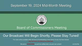 Board of Commissioners  September 19 2024 MidMonth Meeting [upl. by Penoyer]