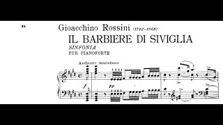 Gioachino Rossini  Overture to the Barber of Sevilla Piano sheet music [upl. by Naujat]