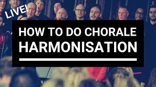 LIVE a cappellachoral arranging How to do chorale harmonisation  Choir With Knut [upl. by Anitahs340]