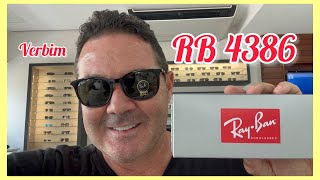 Ray Ban 4386 lentes G15 preto Brilho verbim youtube rayban oculosdesol [upl. by Anelleh]