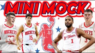 Houston Rockets Mini Mock Draft  2024 NBA Mock Draft Rockets Mini Mock Draft by Utility Sports [upl. by Mamie925]