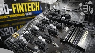 Gigabyte B250Fintech 12GPU Mining Motherboard Review [upl. by Rosenfeld449]