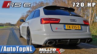 AUDI RS6 PERFORMANCE  MILLTEK EXHAUST SUPER LOUD Revs amp ONBOARD by AutoTopNL [upl. by Tomi]