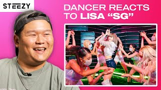 Dancer Reacts to BLACKPINK LISA SG Dance Challenge  STEEZYCO [upl. by Yalhsa]