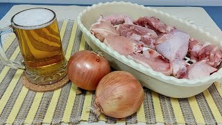 🍗 POLLO A LA CERVEZA 🍺 CON 3 INGREDIENTES EN 3 PASOS👌SENCILLÍSIMO  BEATRIZ COCINA [upl. by Ehcnalb183]