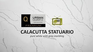 Calacutta Statuario  new quartz worktop material by Urban Quartz  Rock amp Co [upl. by Aloibaf467]