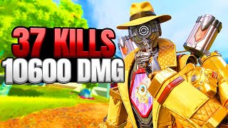 Pathfinder 37 Kills and 10600 Damage Gameplay Wins  Apex Legends No Commentary [upl. by Kunkle]