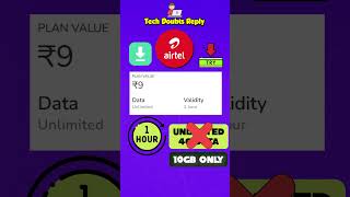 Airtel 9 Rupees Recharge  Unlimited data  Tamil shorts [upl. by Arriec]