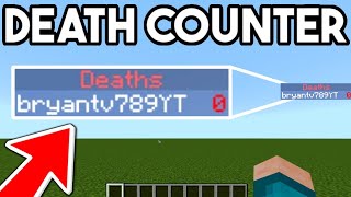 How To Get Death Counter In Minecraft Bedrock  Android IOS Windows 11 Xbox PS5 [upl. by Pappas522]