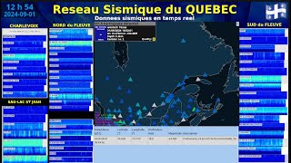 Reseau Sismique du Quebec  Données sismiques en temps réel [upl. by Boycie]