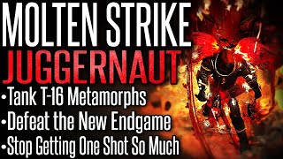 【Path of Exile  Outdated】Molten Strike Juggernaut –Build Guide– Outlast Bosses  Tank the Endgame [upl. by Eatnohs]