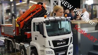 ScaleArt hook lifter Palfinger loading crane MAN TGS euro 6 Intermodellbau 2016 Dortmund [upl. by Ijok655]