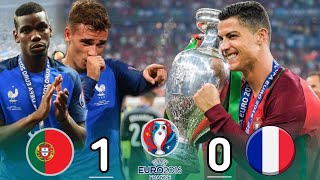 PORTUGAL 10 FRANCE FINAL EURO 2016 CRAZY MATCH 💥 Extended Highlights Goals HD [upl. by Naitsihc]